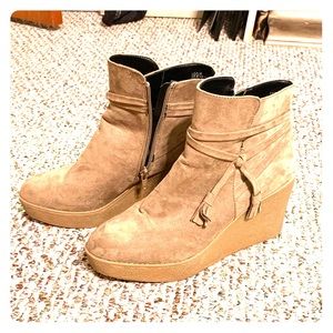 Tan booties